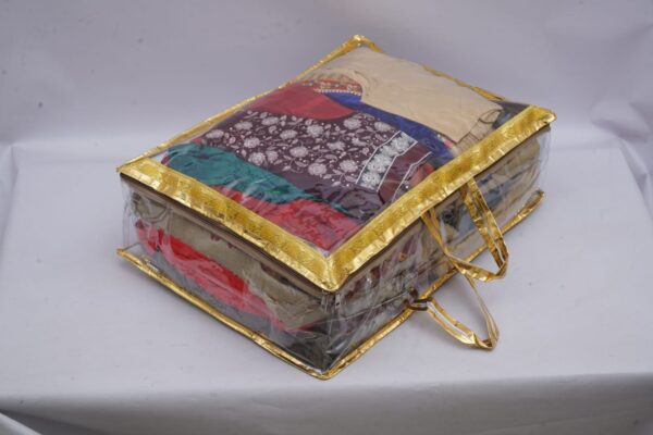 Transparent Golden Storage Bag - Image 2